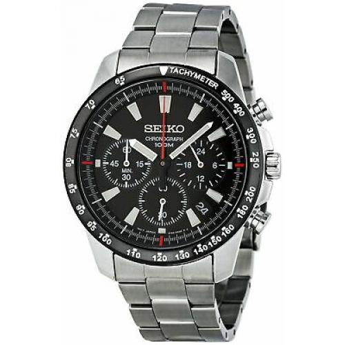 NEW Seiko SSB031 Men's Chronograph Stainless Steel Case Watch SSB031P1
