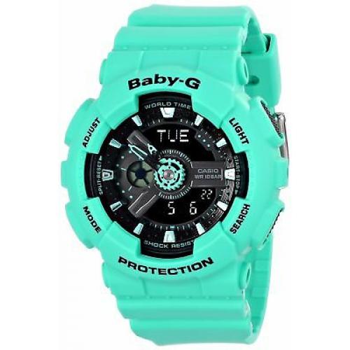 Casio Women's BA-111-3ACR Baby-G Analog-Digital Watch BA-111-3