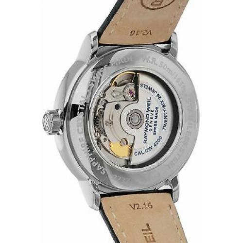 Raymond Weil Maestro Men's Automatic Silver Dial Leather Watch 2237-STC-00659
