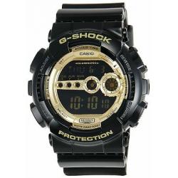 Casio Men's XL Series G-Shock 200M WR Shock Resistant Black & Gold GD-100GB-1A
