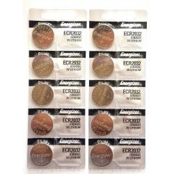 10 FRESH Genuine Energizer CR2032 ECR2032 3V Coin Button Batteries