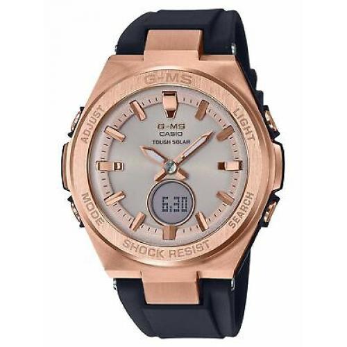 Casio Ladies Baby-G Black and Rose-Tone Quartz Watch MSGS200G-1A