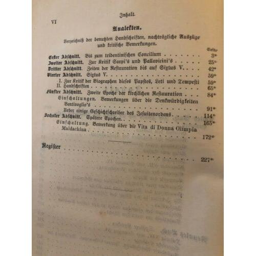 1907 Die romischen Papfte in den lebten vier Jahrhunderten; Dritter Band