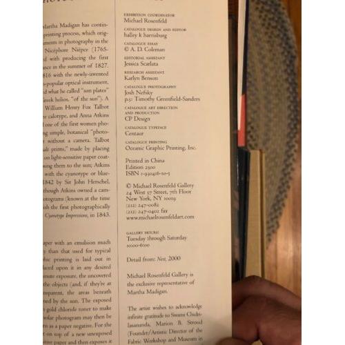 Vernal equinox: Recent photograms 1st Edition Hardcover Martha Madigan