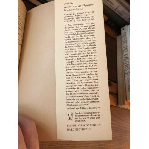 Grundzüge der Relativitätstheorie 1956 1st Printing Of Last Einstein Edition
