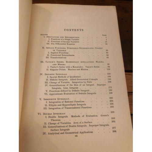 A Course in Mathematical Analysis Volume One: Derivatives and Differential 1904