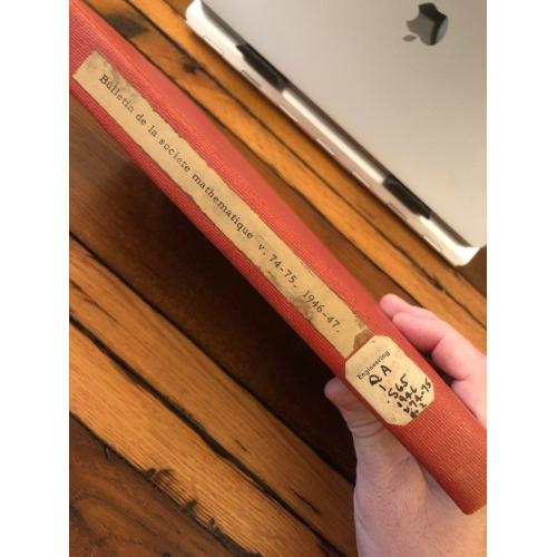 bulletin societe mathematique france 1946 & 1947 Bound Together