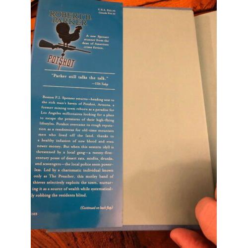 AUTOGRAPHED Potshot 1st Edition Hardcover Robert B Parker - Spenser