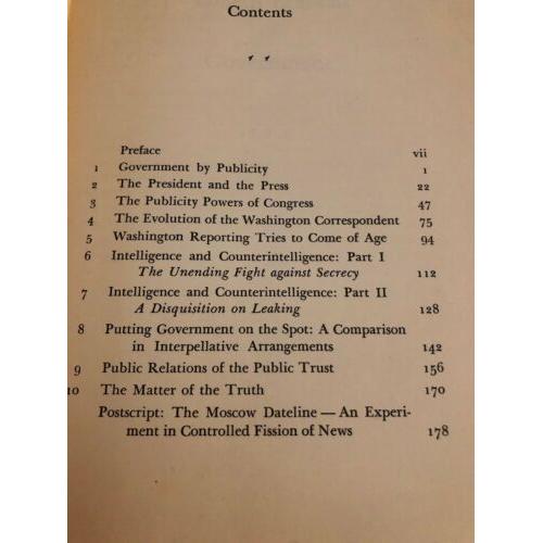 AUTOGRAPHED The Fourth Branch of Government Douglass Cater 1959 1st Edition HC