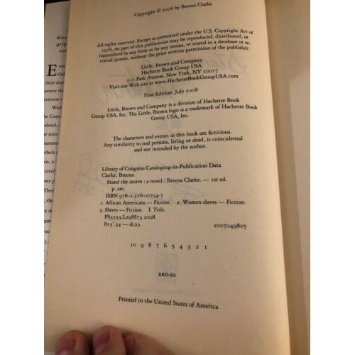 AUTOGRAPHED Stand the Storm 1st Edition Hardcover Breena Clarke