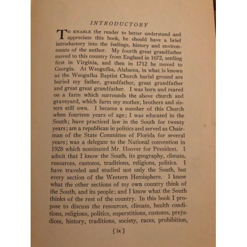 The other side of the South, 1934 first edition hardcover Elvy E. Callaway
