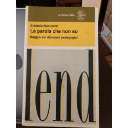 La parola che non so: Saggio sui dizionari pedagogici (Italian Edition)