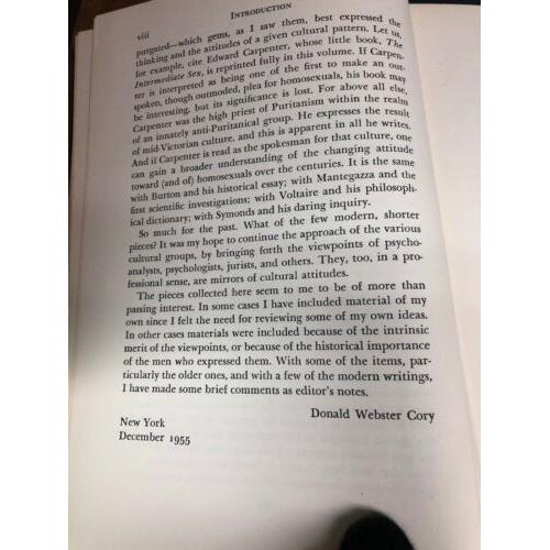 Homosexuality 1956 1st Edition Hardcover