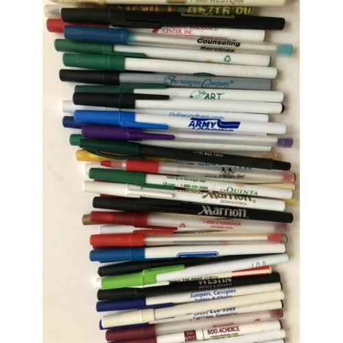 Over 50 Advertising And Design Bic Ballpoint Pens. All Work.
