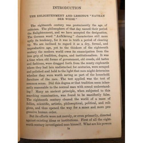 Lessing's Nathan der Weise / pub: 1914 ginn hc