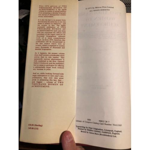 Two Huge Volumes Of Notable Women Over 2100 Pages! Early 1970s