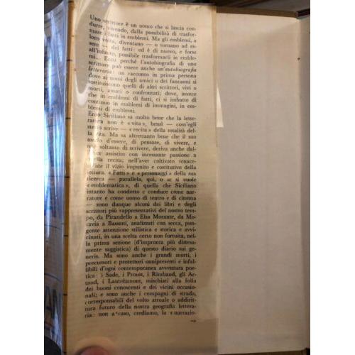 Autobiografia letteraria Enzo Siciliano 1970 Garzanti Ex Library HC