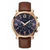 GUESS Brown Leather Chrono-Look Watch - Day, Date, 24 Hour Military Time U1215G1