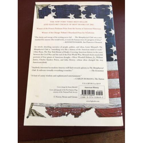AUTOGRAPHED Metaphysical Club: A Story of Ideas in America. See Photos