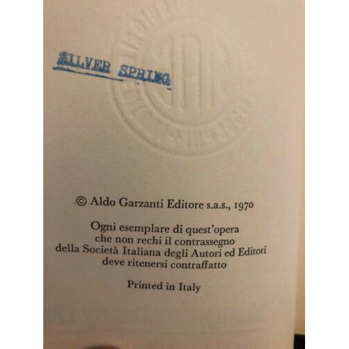 Autobiografia letteraria Enzo Siciliano 1970 Garzanti Ex Library HC