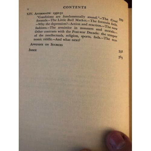 1st Ed. Only Yesterday: An Informal History of the Nineteen-Twenties Allen