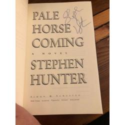 AUTOGRAPHED Pale Horse Coming 1st Edition Hardcover Stephen Hunter