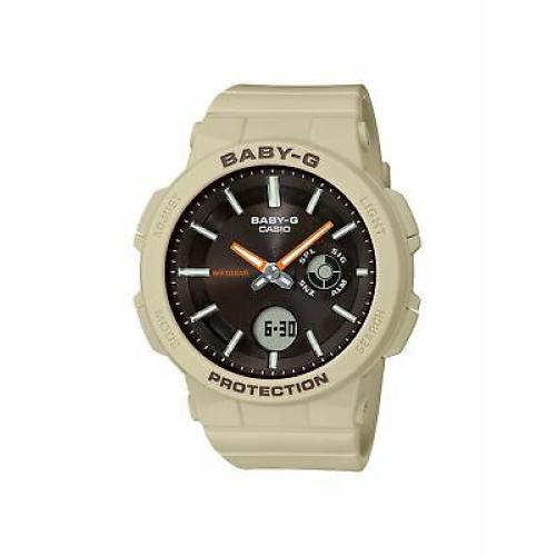Casio BGA255-5A Baby-G Women's Quartz Watch Sand Color 45.1mm Rubber 