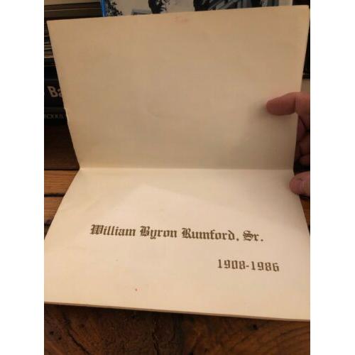 AUTOGRAPHED William Byron Rumford Life & Public Services + Funeral Program, Obit