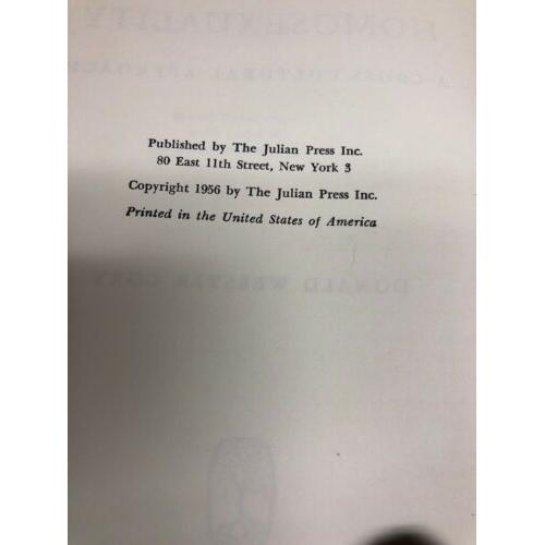 Homosexuality 1956 1st Edition Hardcover