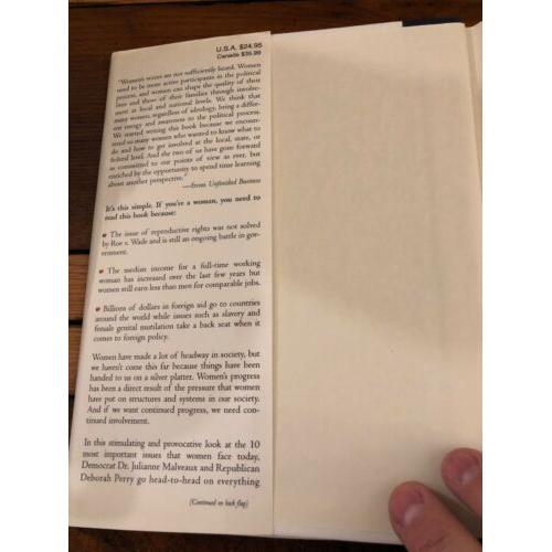 Both AUTOGRAPHED Unfinished Business: A Democrat and a Republican 1st Edition HC