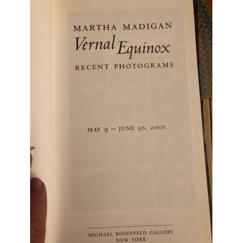 Vernal equinox: Recent photograms 1st Edition Hardcover Martha Madigan