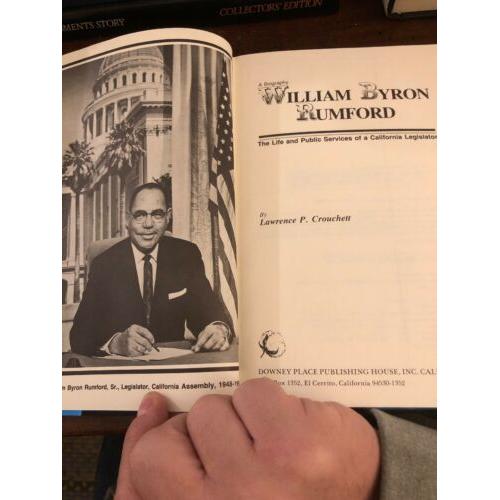 AUTOGRAPHED William Byron Rumford Life & Public Services + Funeral Program, Obit