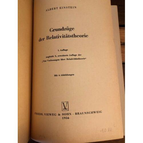 Grundzüge der Relativitätstheorie 1956 1st Printing Of Last Einstein Edition