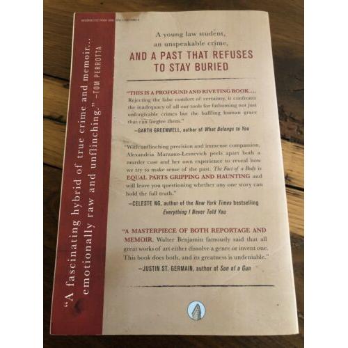 The Fact of a Body by Alexandra Marzano-Lesnevich Softcover ARC Advance Reading