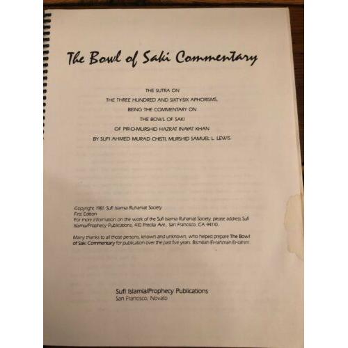 The bowl of saki commentary: The sutra on the 366 Aphorisms Khan & Lewis