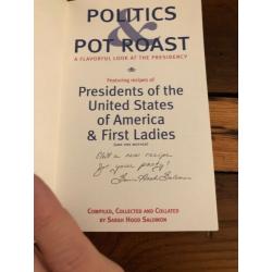 AUTOGRAPHED Politics & Pot Roast: A Flavorful Look at the Presidency COOKBOOK