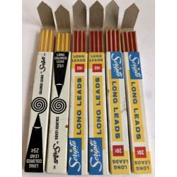 Vintage Scripto Long Leads 4 Boxes Red, 2 Boxes Yellow .046  Mechanical Pencils