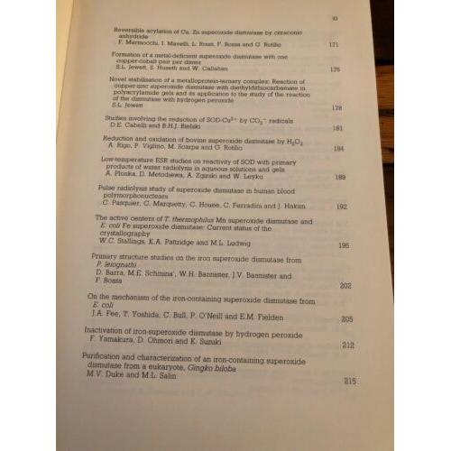 Superoxide and Superoxide Dismutase in Chemistry Biology and Medicine