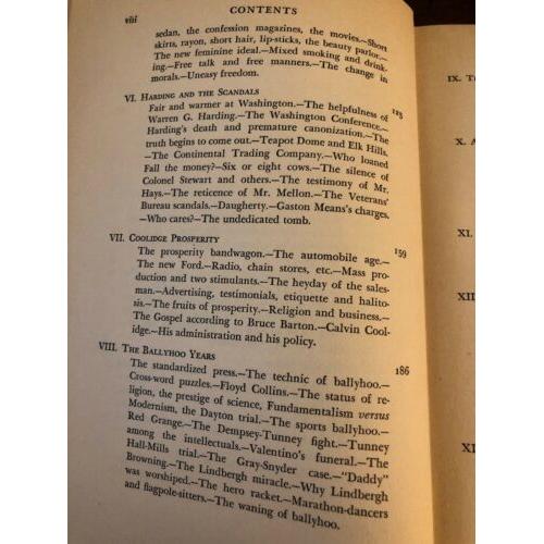 1st Ed. Only Yesterday: An Informal History of the Nineteen-Twenties Allen