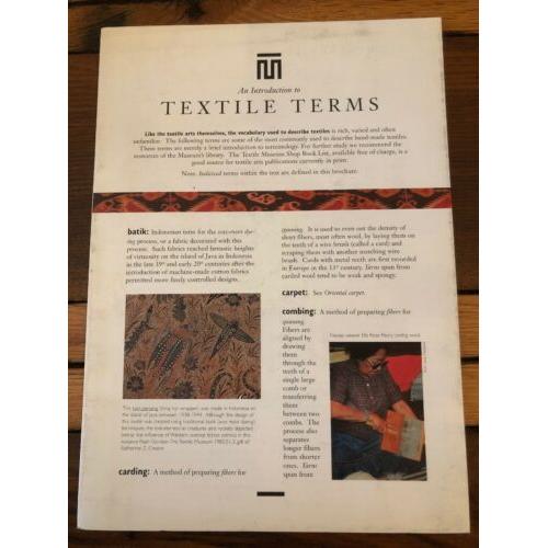 An Introduction to Textile Terms