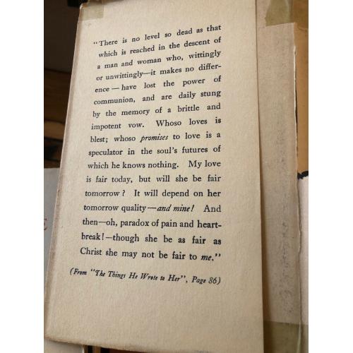 The Things He Wrote To Her 1914 1st Edition Hardcover Richard Wrightman