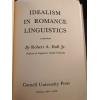 Idealism in Romance Linguistics 1st Edition Hardcover 1963