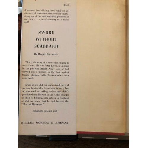sword without scabbard 1950 1st edition hc robin estridge
