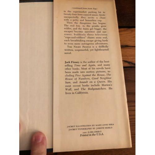 The Night People 1st Edition Hardcover Jack Finney 1977