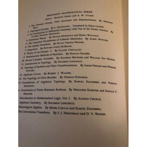 Homological Algebra Princeton Mathematical Series No 19 1956 Carton & Eilenberg