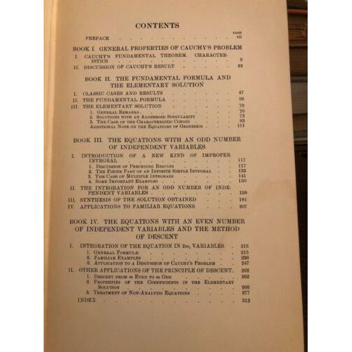 1923 1st LECTURE'S ON CAUCHY'S PROBLEM IN LINEAR PARTIAL DIFFERENTIAL EQUATIONS