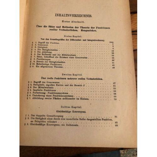 Lehrbuch der Funktionentheorie Erster Band /Band I; B. G. Teubners Sammlung 1920