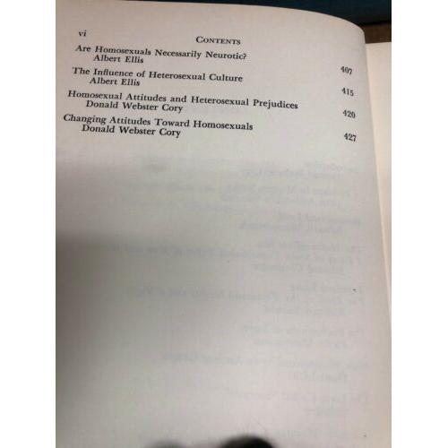 Homosexuality 1956 1st Edition Hardcover