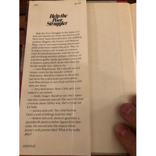 AUTOGRAPHED Help the Poor Struggler 1st Edition Hardcover Martha Grimes