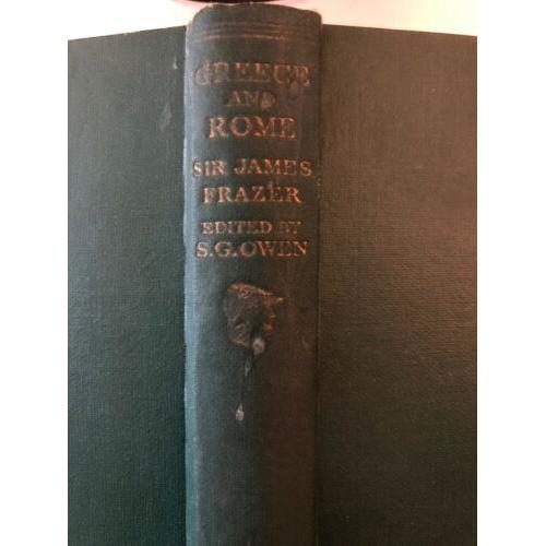 Greece And Rome : A Selection From The Works Of Sir James George Frazer 1949 HC